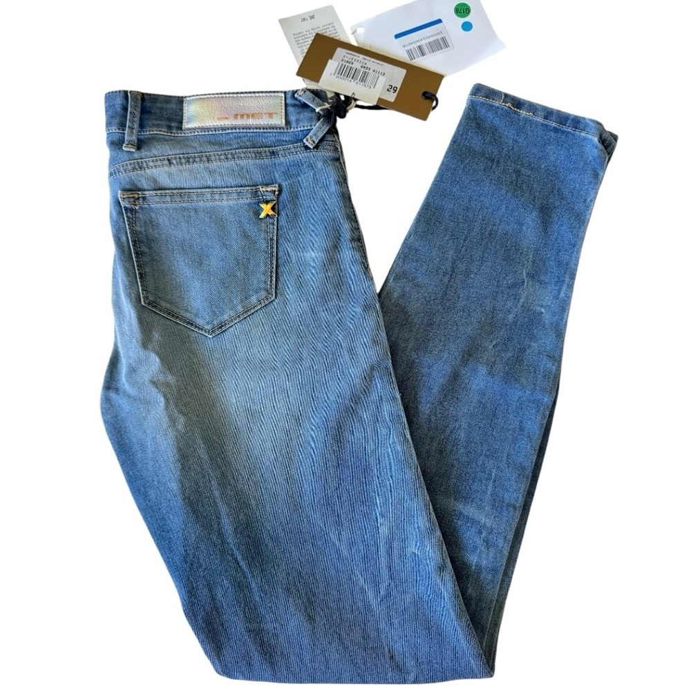 MET Women’s Jeans – Size 29 – Made in Italy – Black Tuxedo Stripe NWT